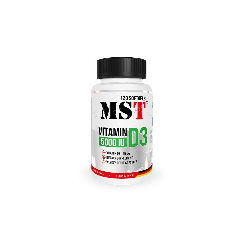 MST - Vitamin D3 5000IU 120 Softgels MST - Vitamin D3 5000IU 120 Softgels