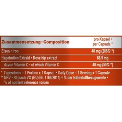 IronMaxx Eisen + Vitamin C - 130 Kapseln