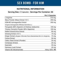 Applied Nutrition Sex Bomb for Him (für den Mann) - 120 Kapseln