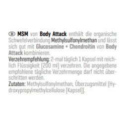 Body Attack MSM 100 Caps
