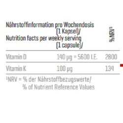 Body Attack Vitamin D3+K2 120 caps