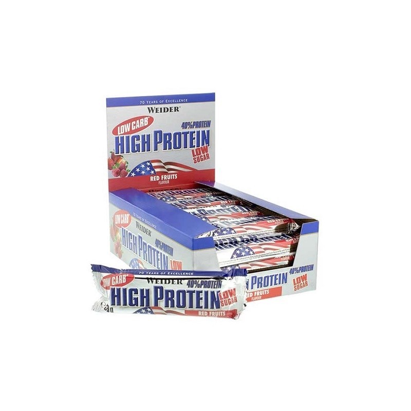 Weider Low Carb High Protein 40% Riegel 24x50g Weider Low Carb High Protein 40% Riegel 24x50g