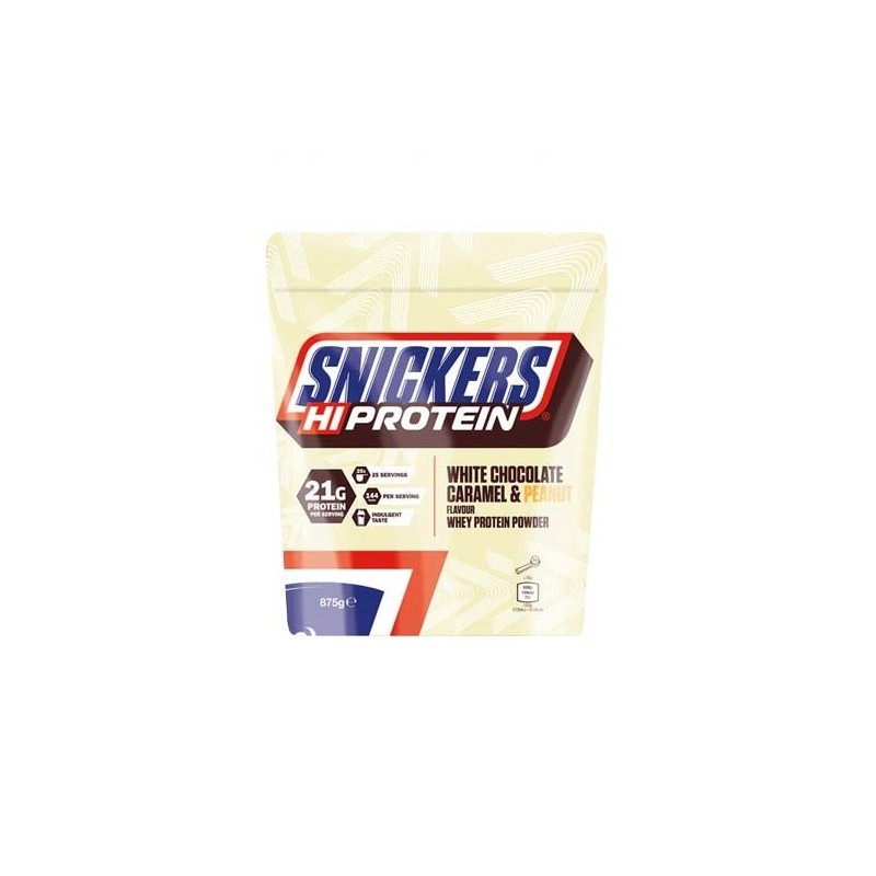 Snickers HI Protein 875g White Choc, Caramel&Peanut Snickers HI Protein 875g White Choc, Caramel&Peanut